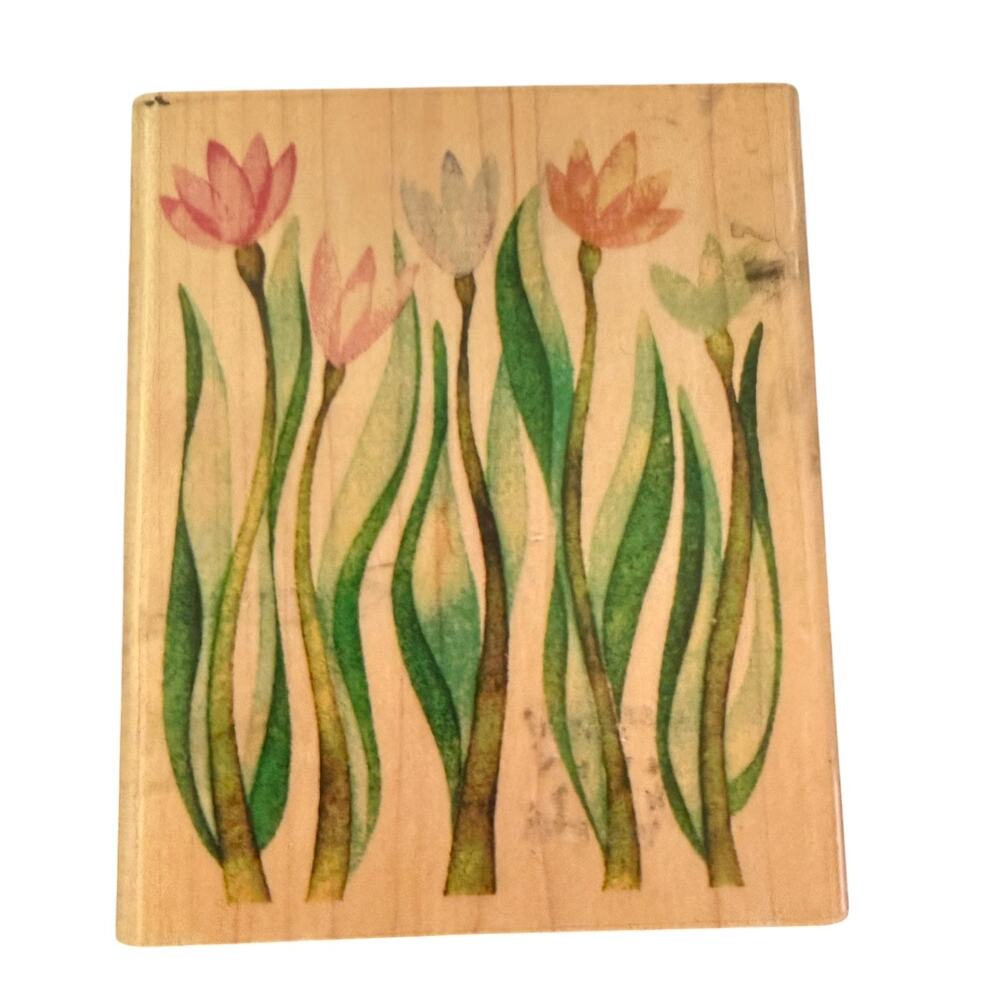 Inkadinkado Challis & Roos Floral Flower 8701X Large Rubber Stamp
